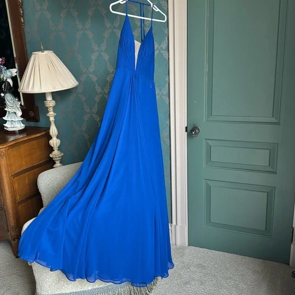 Prom Dress Betsy And Adam Royal Blue Dress Betsy, Adam Long Royal Blue Dress